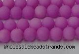 CCN2522 15.5 inches 4mm round matte candy jade beads wholesale