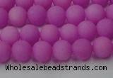 CCN2523 15.5 inches 6mm round matte candy jade beads wholesale