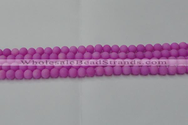 CCN2523 15.5 inches 6mm round matte candy jade beads wholesale