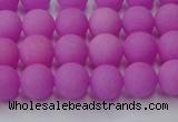 CCN2524 15.5 inches 8mm round matte candy jade beads wholesale