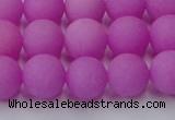 CCN2526 15.5 inches 12mm round matte candy jade beads wholesale