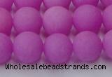 CCN2527 15.5 inches 14mm round matte candy jade beads wholesale