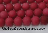 CCN2531 15.5 inches 8mm round matte candy jade beads wholesale