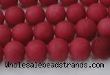 CCN2532 15.5 inches 10mm round matte candy jade beads wholesale