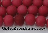 CCN2533 15.5 inches 12mm round matte candy jade beads wholesale