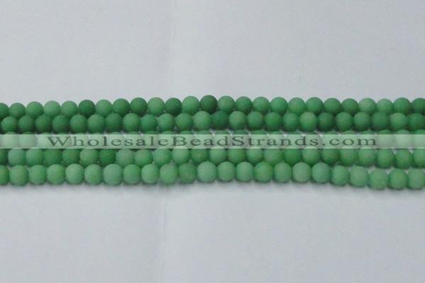 CCN2537 15.5 inches 6mm round matte candy jade beads wholesale