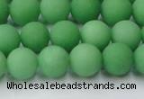 CCN2539 15.5 inches 10mm round matte candy jade beads wholesale