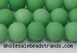 CCN2540 15.5 inches 12mm round matte candy jade beads wholesale