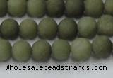 CCN2544 15.5 inches 6mm round matte candy jade beads wholesale