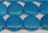 CCN2608 15.5 inches 18mm flat round candy jade beads wholesale