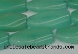 CCN2623 15.5 inches 15*30mm twisted rectangle candy jade beads