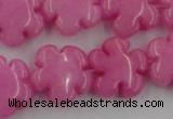 CCN2660 15.5 inches 16mm carved flower candy jade beads wholesale