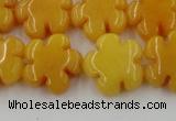 CCN2663 15.5 inches 16mm carved flower candy jade beads wholesale