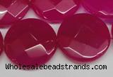 CCN270 15.5 inches 25mm faceted coin candy jade beads wholesale