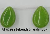 CCN2702 Top-drilled 18*25mm flat teardrop candy jade beads