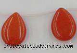 CCN2705 Top-drilled 18*25mm flat teardrop candy jade beads