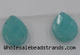 CCN2722 Top-drilled 18*25mm briolette candy jade beads wholesale