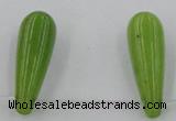 CCN2736 Top-drilled 10*30mm teardrop candy jade beads wholesale