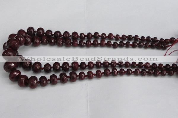 CCN2755 15.5 inches 5*8mm - 12*16mm faceted rondelle candy jade beads