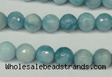 CCN2932 15.5 inches 8mm faceted round candy jade beads