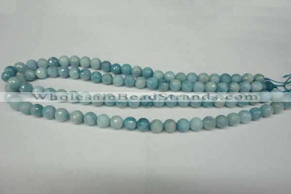 CCN2932 15.5 inches 8mm faceted round candy jade beads