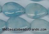 CCN2947 15.5 inches 18*25mm flat teardrop candy jade beads