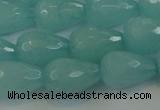 CCN3008 15.5 inches 10*15mm faceted teardrop candy jade beads