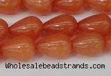 CCN3761 15.5 inches 10*14mm teardrop candy jade beads wholesale