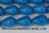 CCN3771 15.5 inches 10*14mm teardrop candy jade beads wholesale