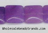 CCN3805 15.5 inches 20*20mm square candy jade beads wholesale