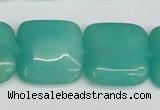 CCN3807 15.5 inches 20*20mm square candy jade beads wholesale