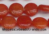 CCN3816 15.5 inches 14mm flat round candy jade beads wholesale