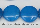 CCN3832 15.5 inches 20mm flat round candy jade beads wholesale