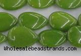 CCN3868 15.5 inches 13*18mm flat teardrop candy jade beads