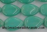 CCN3870 15.5 inches 13*18mm flat teardrop candy jade beads