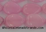 CCN3875 15.5 inches 15*20mm flat teardrop candy jade beads