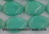 CCN3885 15.5 inches 15*20mm flat teardrop candy jade beads