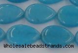 CCN3886 15.5 inches 15*20mm flat teardrop candy jade beads