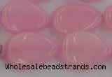 CCN3890 15.5 inches 18*25mm flat teardrop candy jade beads