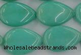 CCN3900 15.5 inches 18*25mm flat teardrop candy jade beads