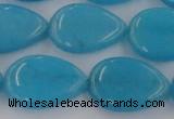 CCN3901 15.5 inches 18*25mm flat teardrop candy jade beads