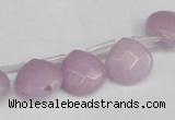 CCN3910 Top-drilled 13*13mm briolette candy jade beads wholesale