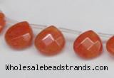 CCN3913 Top-drilled 13*13mm briolette candy jade beads wholesale