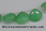 CCN3918 Top-drilled 13*13mm briolette candy jade beads wholesale