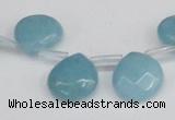 CCN3919 Top-drilled 13*13mm briolette candy jade beads wholesale