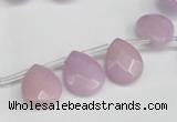 CCN3926 Top-drilled 12*15mm briolette candy jade beads wholesale