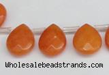 CCN3932 Top-drilled 12*15mm briolette candy jade beads wholesale