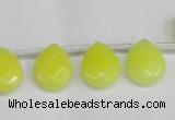 CCN3933 Top-drilled 12*15mm briolette candy jade beads wholesale