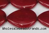 CCN3974 15.5 inches 30*40mm flat teardrop candy jade beads