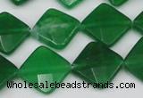 CCN405 15.5 inches 15*15mm faceted diamond candy jade beads